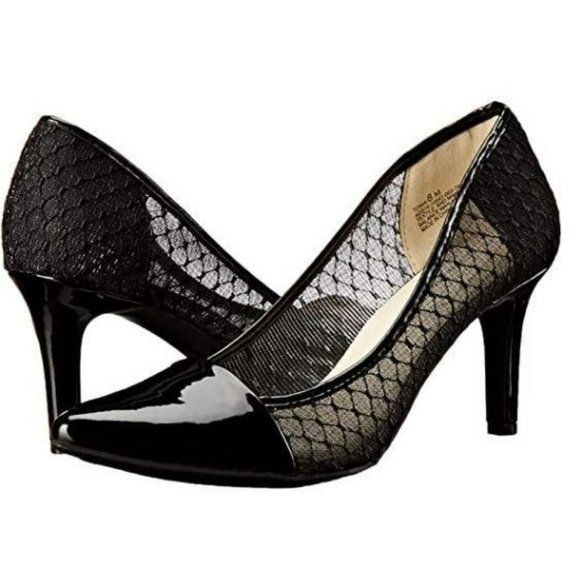 Andrew Geller Tonia Patent Mesh Dress Pump Heels